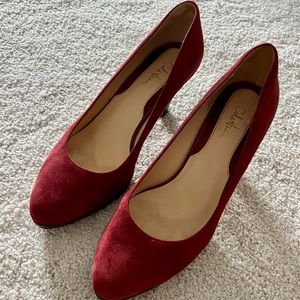 Cole Haan burgundy red suede pumps, size 8